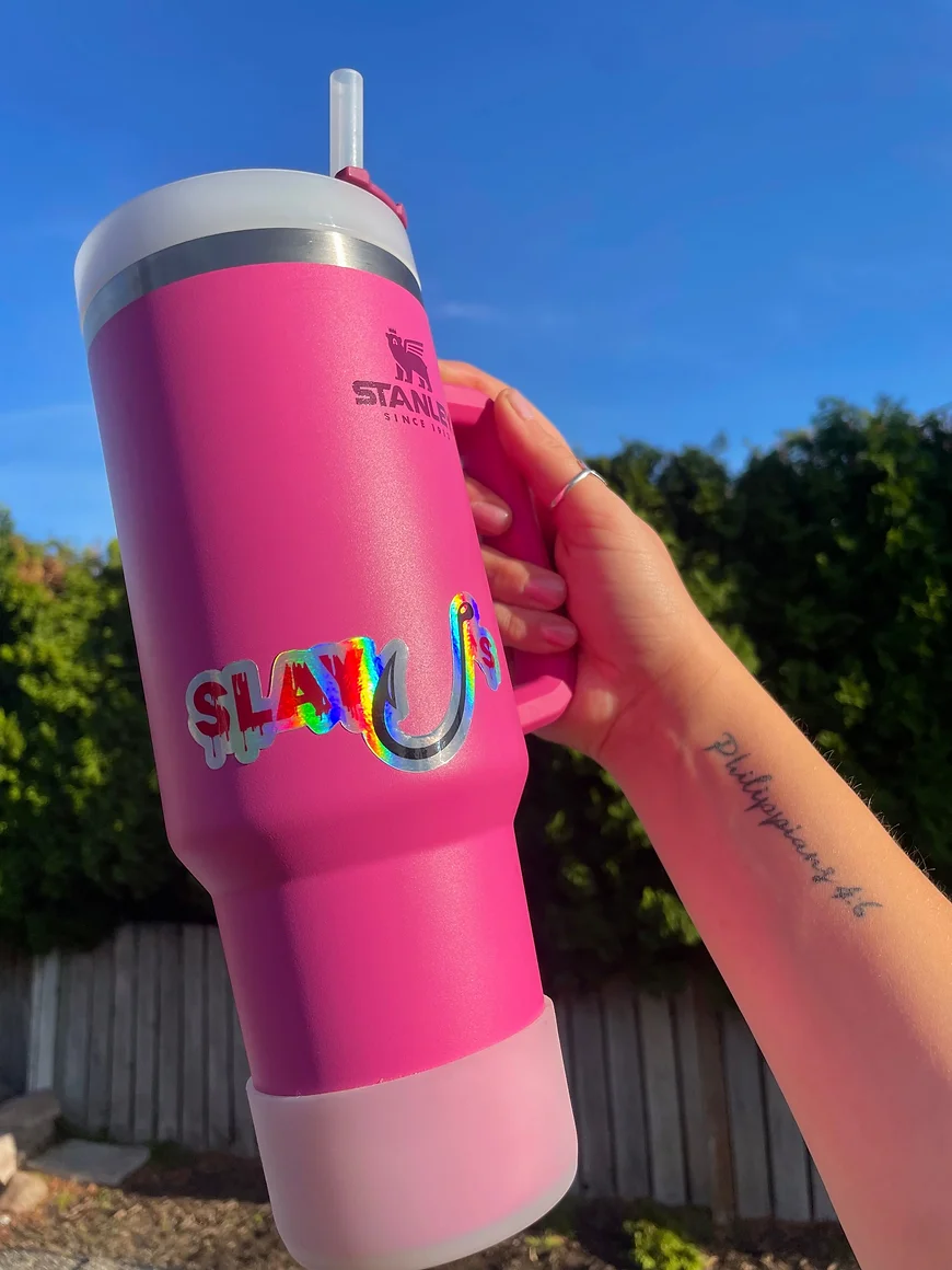 Holographic slay j sticker